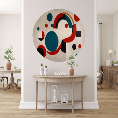 Abstracte Dans van Geometrische Vormen en Kleur forex muurcirkel