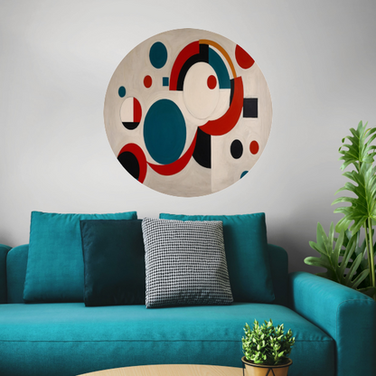 Abstracte Dans van Geometrische Vormen en Kleur forex muurcirkel