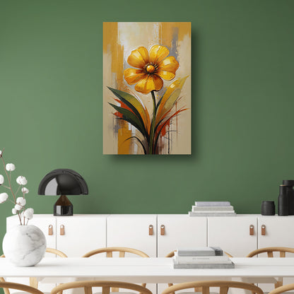 Impressionistische Dans van een Gele Bloem canvas