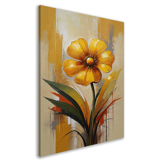 Impressionistische Dans van een Gele Bloem canvas