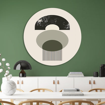 Abstracte Compositie met Cirkels en Strepen forex muurcirkel