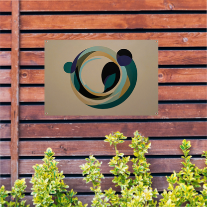 Abstracte Harmonie van Overlappende Cirkels en Kleur tuinposter