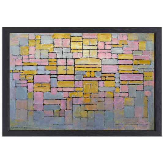 Tableau No. 2 - Piet Mondriaan canvas met baklijst