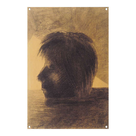 Hoofd van Orpheus drijvend in het water - Odilon Redon tuinposter