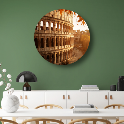 Colosseum herfstpracht aluminium muurcirkel