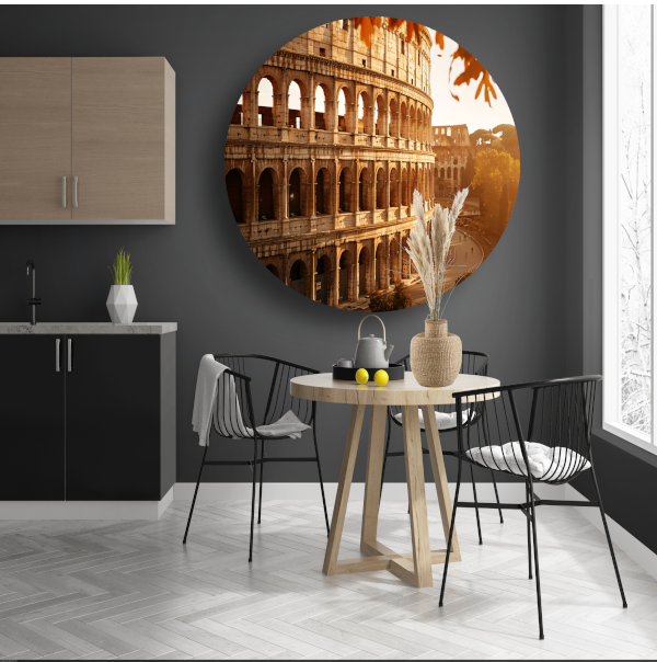 Colosseum herfstpracht aluminium muurcirkel