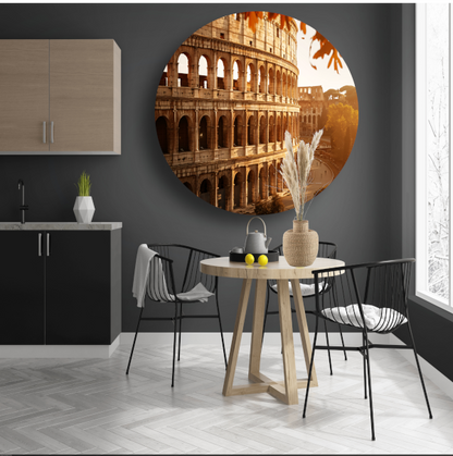 Colosseum herfstpracht aluminium muurcirkel