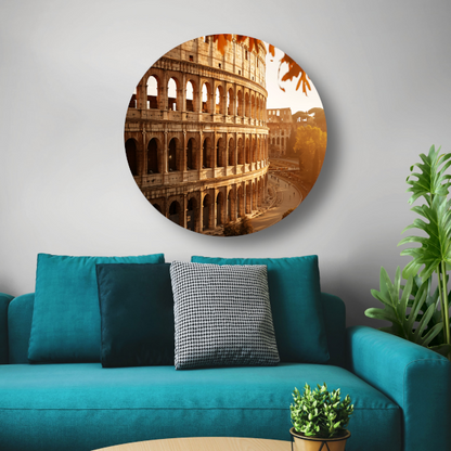 Colosseum herfstpracht aluminium muurcirkel