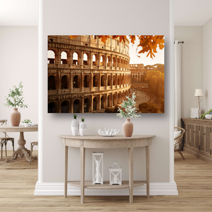 Colosseum herfstpracht canvas met baklijst