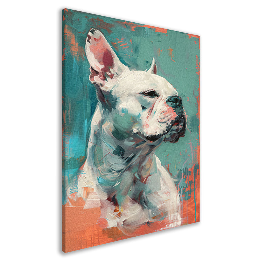 Kleurrijk abstract portret van een hond canvas