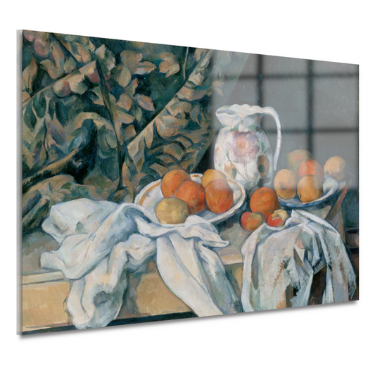 Stilleven met een gordijn - Paul Cézanne acrylglas