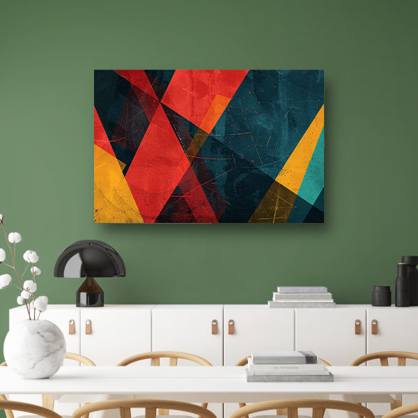 Kleurrijke geometrische abstracte compositie acrylglas