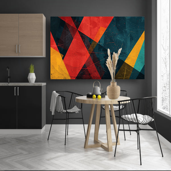Kleurrijke geometrische abstracte compositie acrylglas