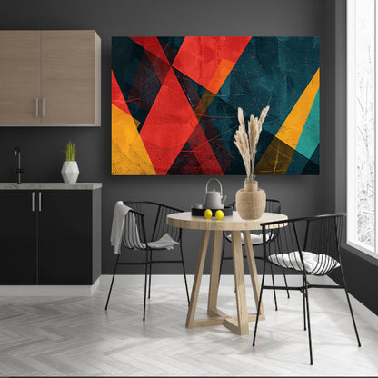 Kleurrijke geometrische abstracte compositie acrylglas