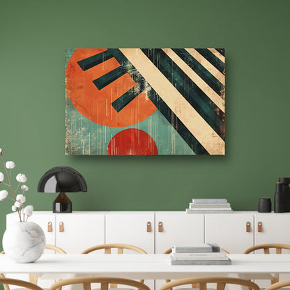 Abstracte geometrische vormen met dynamische lijnen acrylglas