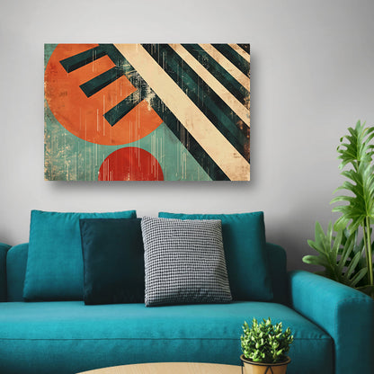 Abstracte geometrische vormen met dynamische lijnen acrylglas