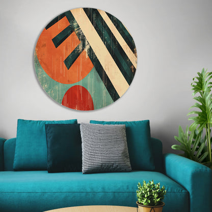Abstracte geometrische vormen met dynamische lijnen forex muurcirkel