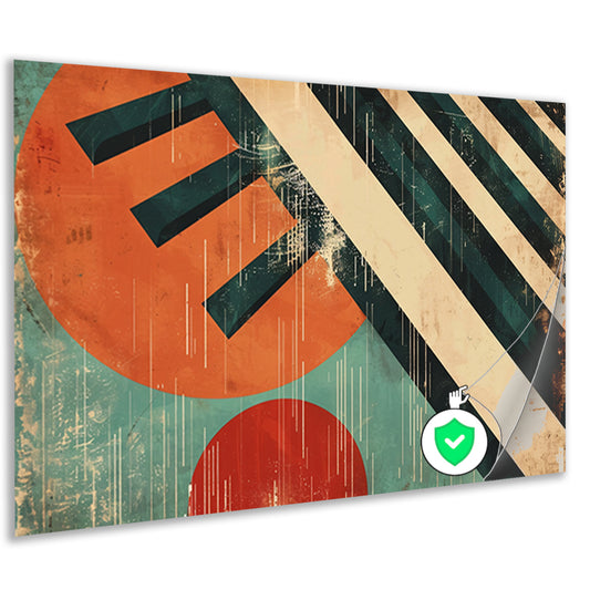 Abstracte geometrische vormen met dynamische lijnenposter