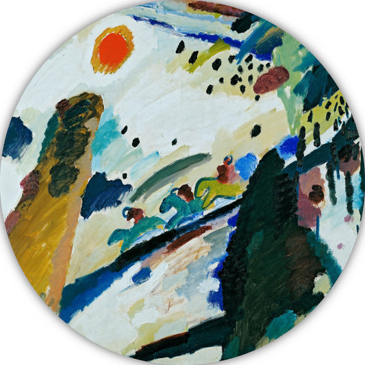 Romantisch landschap - Wassily Kandinsky forex muurcirkel