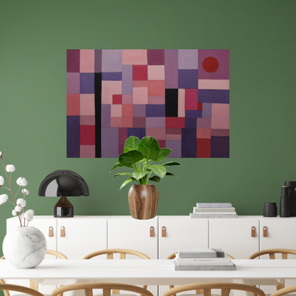 Harmonie van subtiele paarse en roze tinten canvas met baklijst