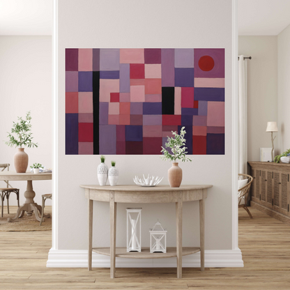 Harmonie van subtiele paarse en roze tinten canvas met baklijst