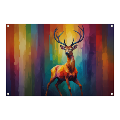 Abstract Kubistisch Hert in Kleur tuinposter