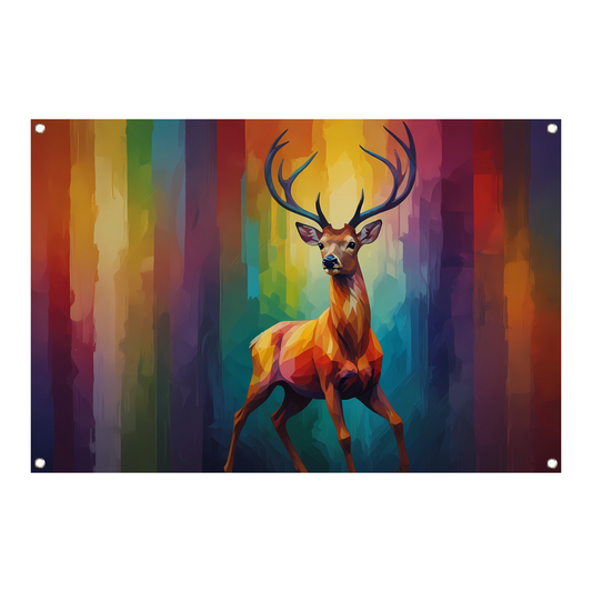 Abstract Kubistisch Hert in Kleur tuinposter