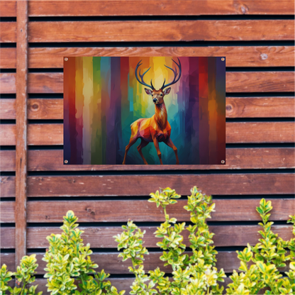 Abstract Kubistisch Hert in Kleur tuinposter