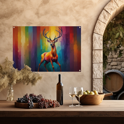 Abstract Kubistisch Hert in Kleur tuinposter