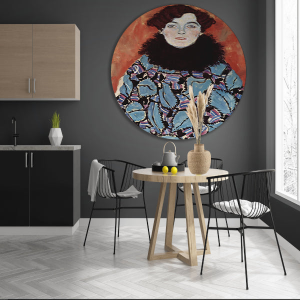 Portret van Johanna Staude - Gustav Klimt forex muurcirkel
