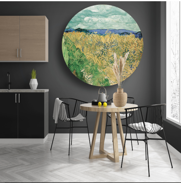 Tarweveld Met Korenbloemen - Vincent van Gogh forex muurcirkel