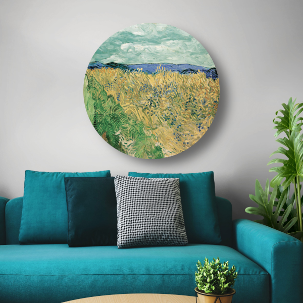 Tarweveld Met Korenbloemen - Vincent van Gogh forex muurcirkel