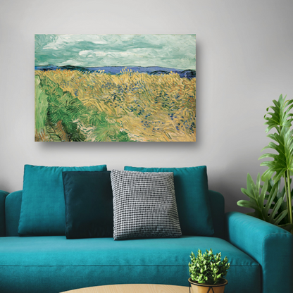 Tarweveld Met Korenbloemen - Vincent van Gogh canvas met baklijst