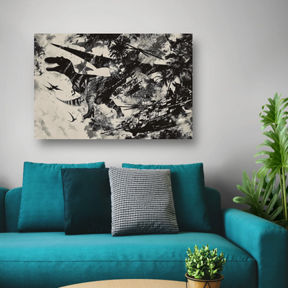 Minimalistische Lijnen Compositie canvas
