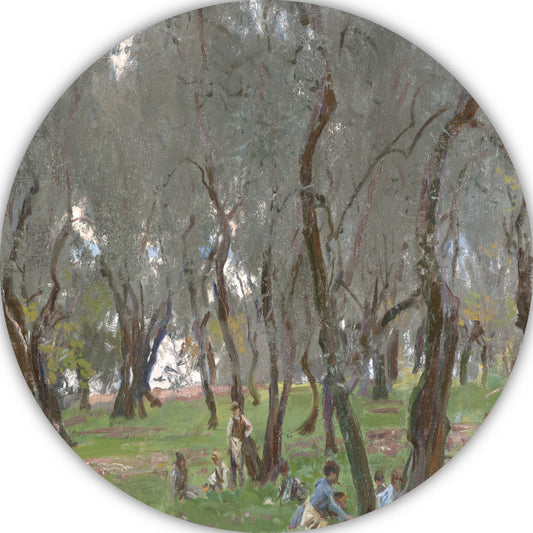 De Olijfgaard - John Singer Sargent aluminium muurcirkel