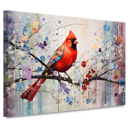 Kleurrijke vogel in Art Nouveau stijl canvas