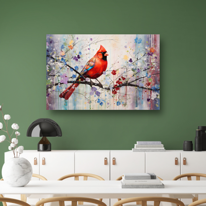 Kleurrijke vogel in Art Nouveau stijl canvas