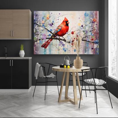 Kleurrijke vogel in Art Nouveau stijl canvas