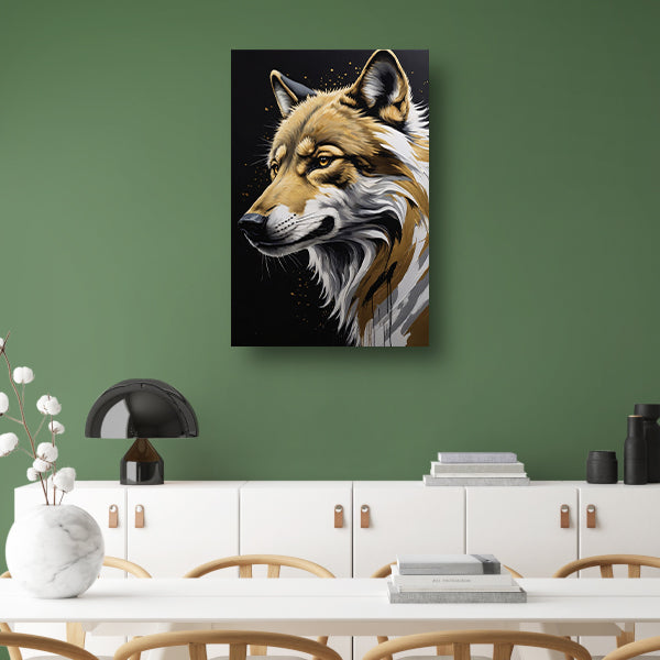Gouden Blik - Portret van een Wolf Acrylglas