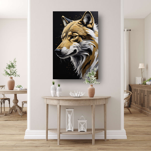 Gouden Blik - Portret van een Wolf Acrylglas