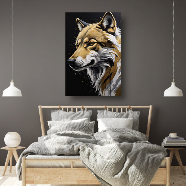 Gouden Blik - Portret van een Wolf Acrylglas
