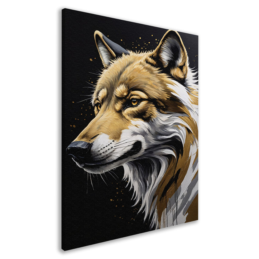 Gouden Blik - Portret van een Wolf canvas