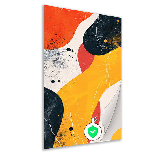 Abstract Kleurendans op Textuurrijk poster