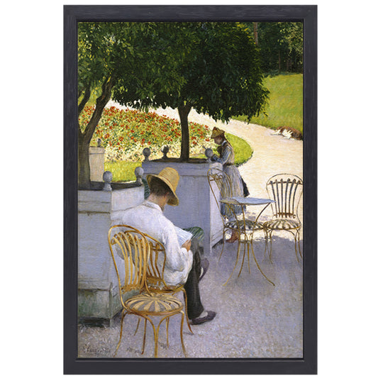 De sinaasappelbomen - Gustave Caillebotte canvas met baklijst