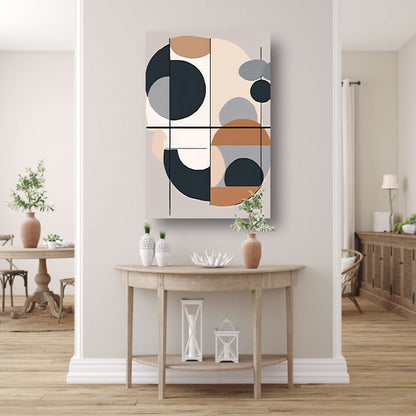 Abstract geometrisch ontwerp met cirkels en lijnen acrylglas