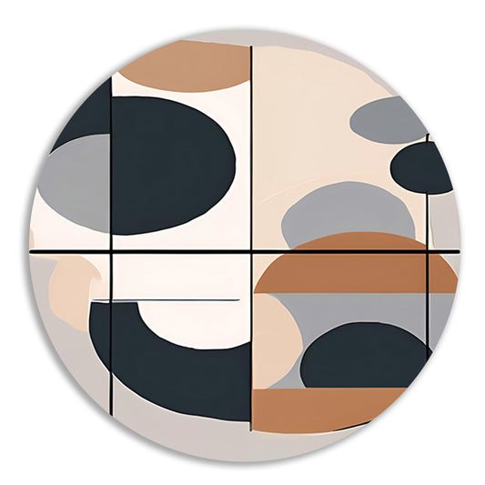 Abstract geometrisch ontwerp met cirkels en lijnen forex muurcirkel