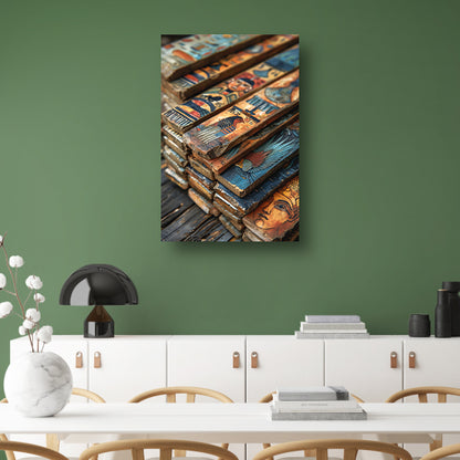 Oude Egyptische Kunstpanelen canvas