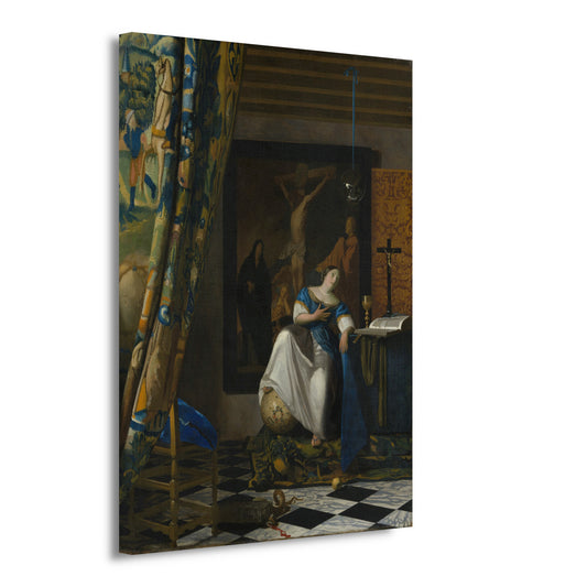 Allegorie van het katholieke geloof - Johannes Vermeer canvas