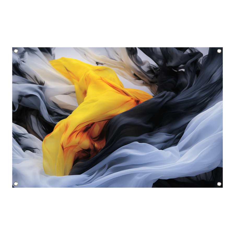 Wervelwind van Kleur en Emotie tuinposter