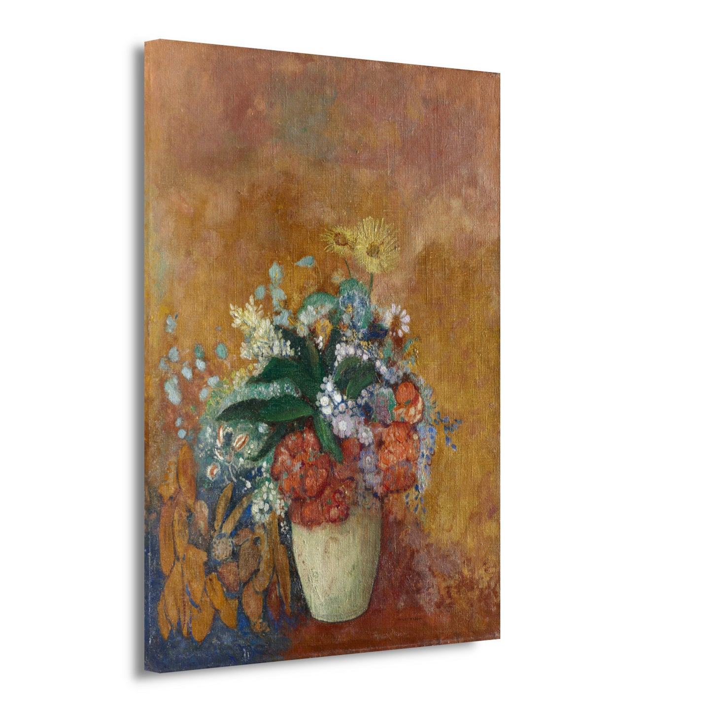 Vaas met bloemen - Odilon Redon canvas